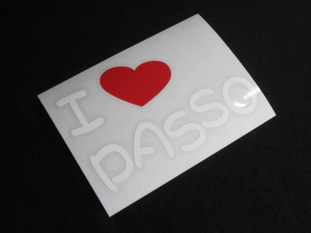 画像: I LOVE PASSO まるもじステッカー