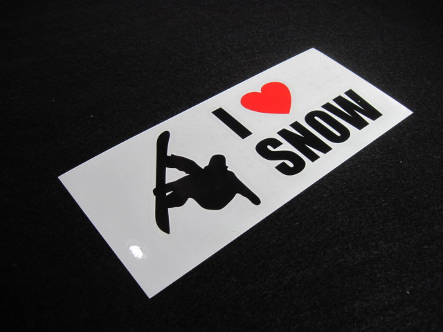 画像: I LOVE SNOW ステッカー スノーボード1(Sサイズ)