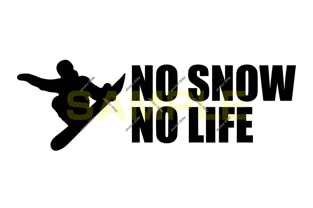 画像1: NO SNOW NO LIFE ステッカー スノーボード3 (Sサイズ)