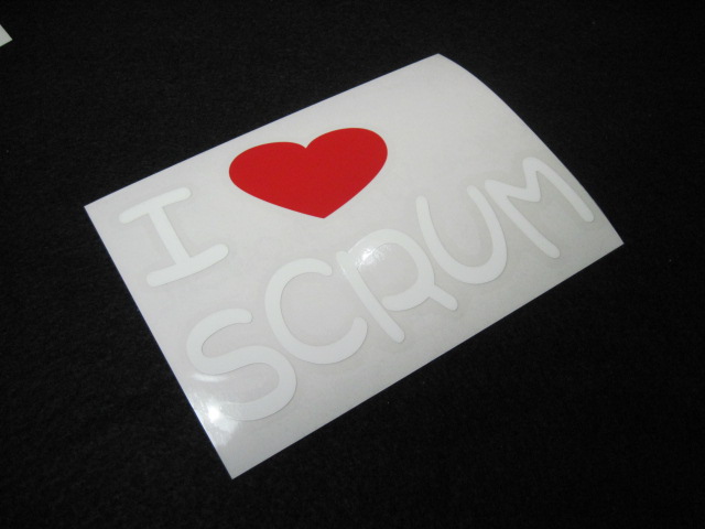 画像: I LOVE SCRUM まるもじステッカー