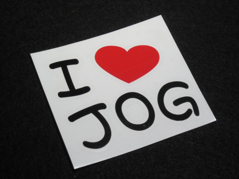 画像: I LOVE JOG まるもじステッカー