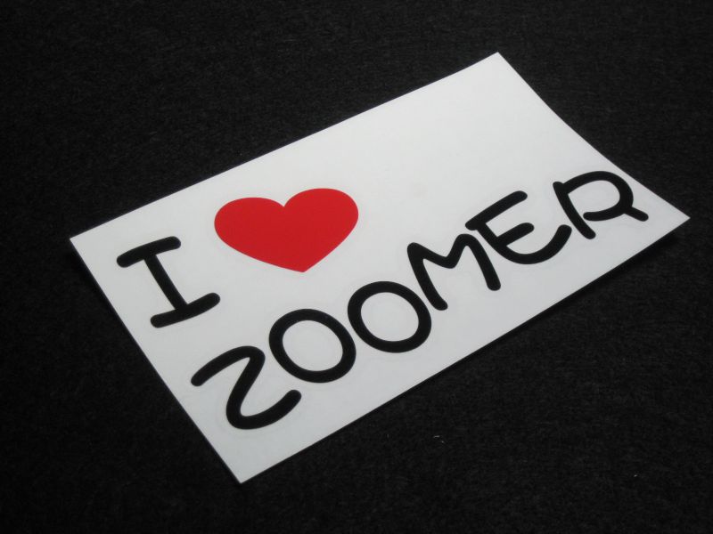 画像: I LOVE ZOOMER まるもじステッカー