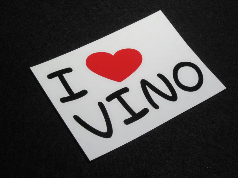 画像: I LOVE VINO まるもじステッカー