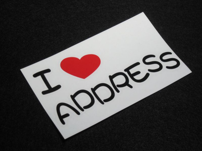 画像: I LOVE ADDRESS まるもじステッカー