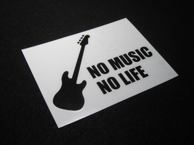 画像: NO MUSIC NO LIFE ステッカー プレシジョンベースタイプ (Lサイズ)