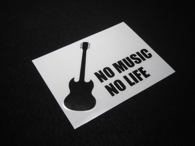 画像: NO MUSIC NO LIFE ステッカー SGタイプ (Lサイズ)