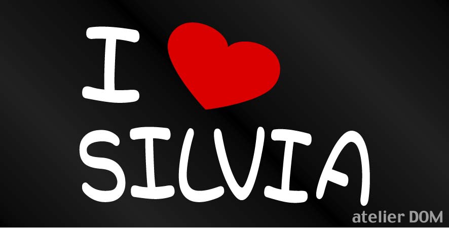 画像1: I LOVE SILVIA まるもじステッカー