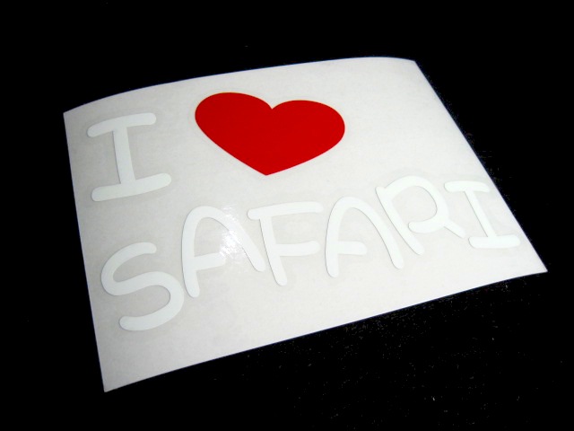 画像: I LOVE SAFARI まるもじステッカー