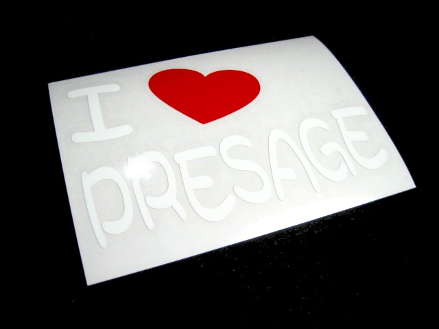 画像: I LOVE PRESAGE まるもじステッカー