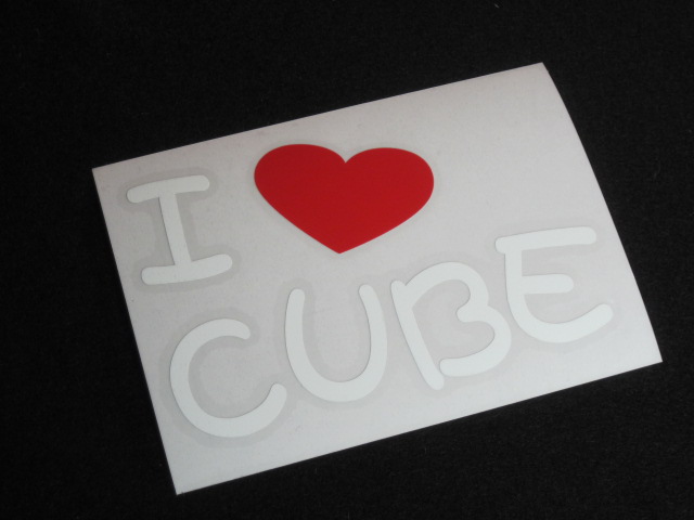 画像: I LOVE CUBE まるもじステッカー