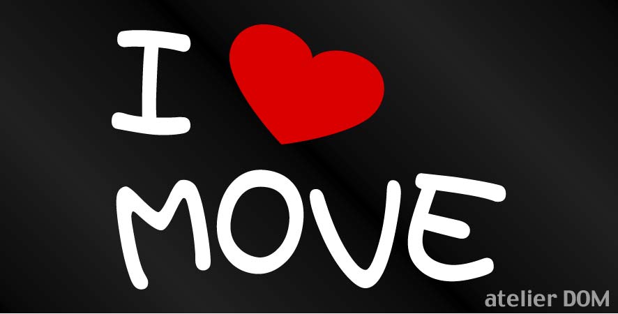 画像1: I LOVE MOVE まるもじステッカー