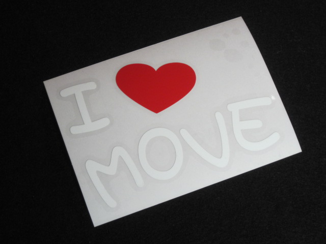 画像: I LOVE MOVE まるもじステッカー