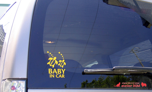 画像: ハワイアン BABY IN CAR ホヌ ウミガメステッカー