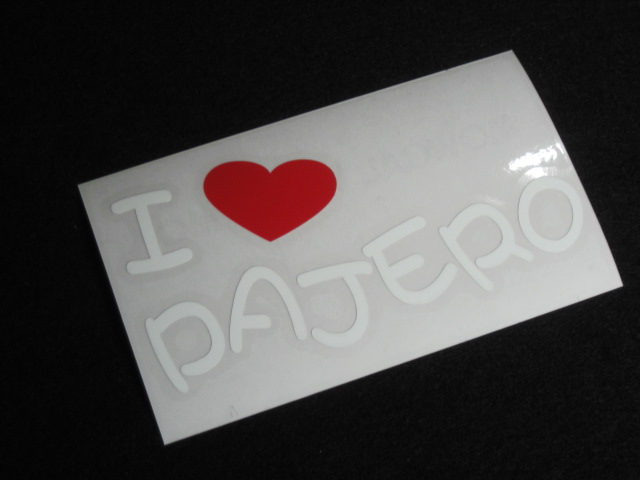 画像: I LOVE PAJERO まるもじステッカー