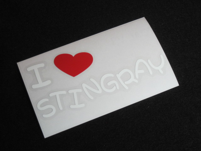 画像: I LOVE STINGRAY まるもじステッカー