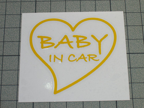 画像: BABY IN CAR ハート型ステッカー