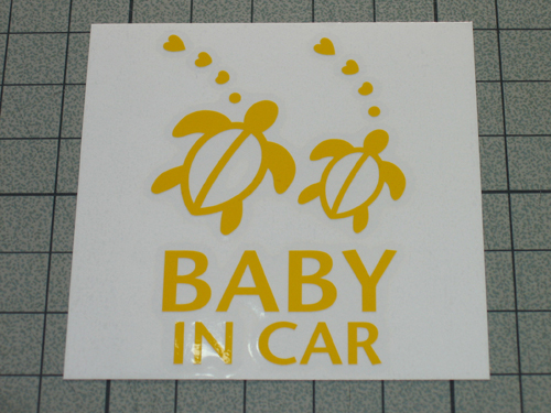 画像: ハワイアン BABY IN CAR ホヌ ウミガメステッカー